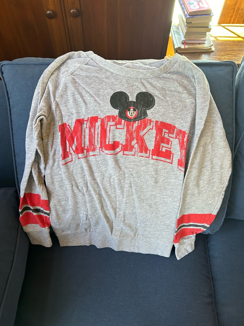 Disney Grey Long Sleeve Tee with Red Graphic - Disney Parks